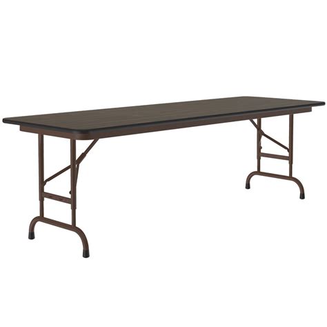 Correll 24 X 60 Walnut Light Duty Melamine Adjustable Height Folding