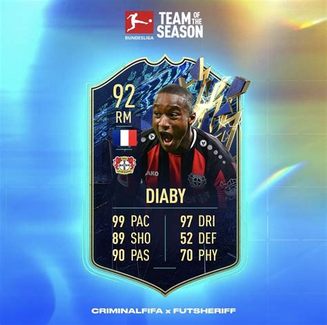 Fut Sheriff On Twitter Diaby Is Coming In TOTS Bundesliga Stats