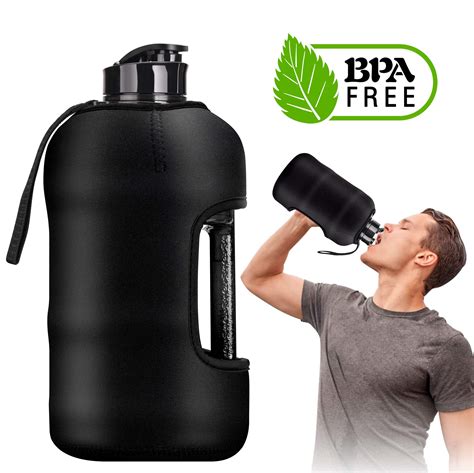 Buy Kaptron Gym Water Bottle with Case - 2.2L Half Gallon Water Bottle with Insulated Sleeve ...