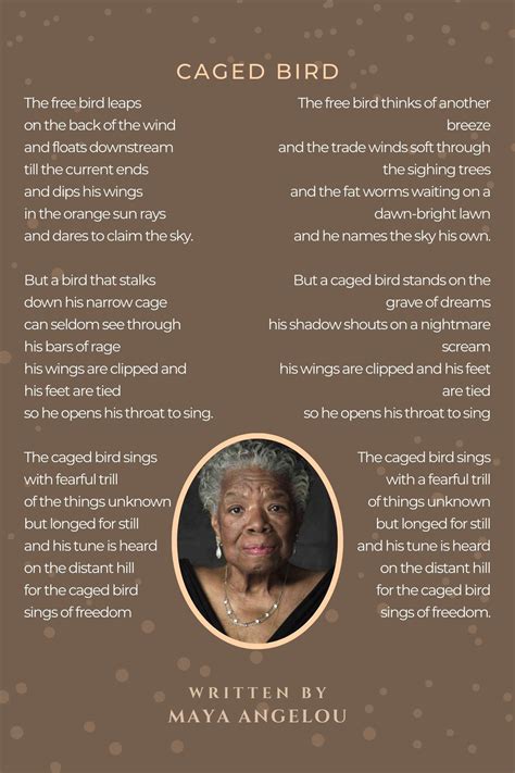 Caged Bird - Caged Bird Poem by Maya Angelou | Maya angelou poems, Bird ...