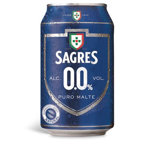 SAGRES Cerveja Sem Álcool 0 0 330 ml CERVEJA S ALCOOL Minipreço