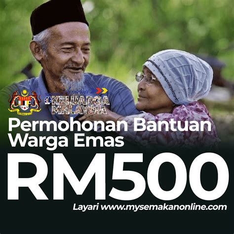 Permohonan Bantuan Warga Emas Rm Jkm