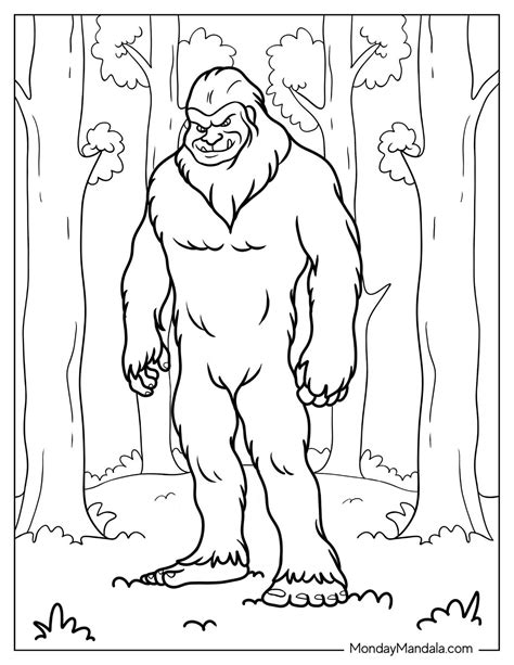 20 Bigfoot Yeti Coloring Pages Free Pdf Printables Artofit