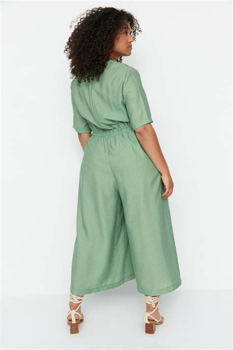 Trendyol Vrouwen Standaard Ronde Hals Jumpsuit In Grote Maten Bol