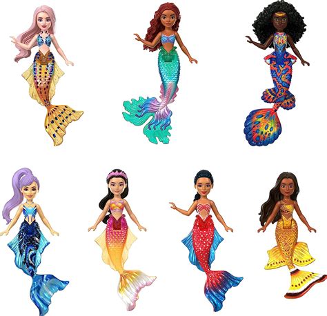 Mattel Disney La Petite Sirène Coffret Ariel Et Ses Sœurs Avec 7 Mini