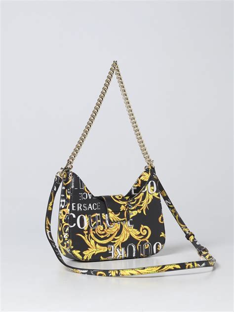 Versace Jeans Couture Shoulder Bag For Woman Black Versace Jeans Couture Shoulder Bag