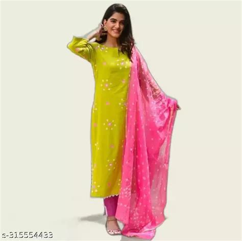 Cotton Kurta Pant Dupatta Set