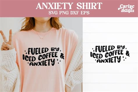 Fueled By Iced Coffee And Anxiety Svg Anxiety Svg