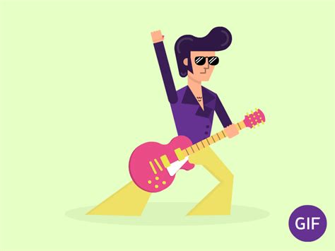 Guitar Dude [Animated GIF] by Francesca Chiti on Dribbble