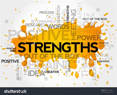 Strengths Word Cloud Business Concept Stock Illustration 374102062