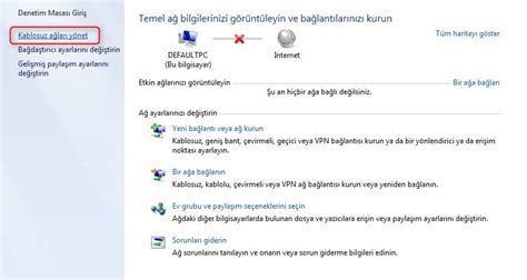 Kablosuz Sınırlı Bağlantı Sorunu Windows 7