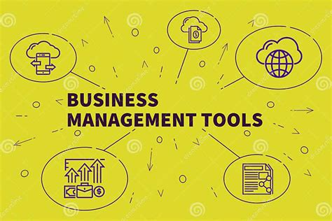 Business Illustration Showing The Concept Of Business Management Stock