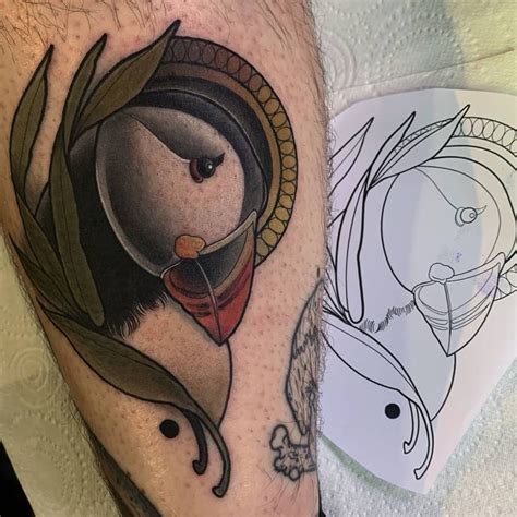 Top Puffin Tattoos Littered With Garbage Tattoos Sailing Tattoo