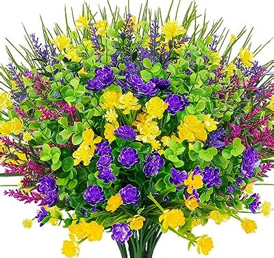 Amazon Bundles Artificial Fake Flowers Outdoor Uv Resistant No