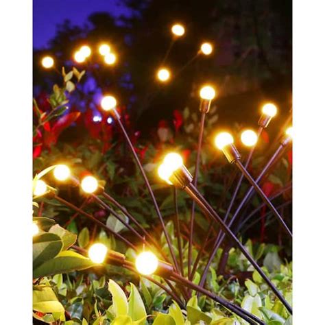 Cubilan Solar Garden Lights New Upgraded Led Solar Powered Firefly