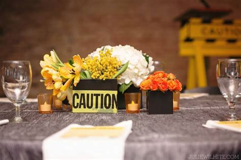 Centerpiece Event Themes Centerpieces Construction Theme