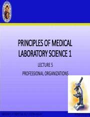 Lecture 5 PMLS 01 B Pdf PRINCIPLES OF MEDICAL LABORATORY SCIENCE 1