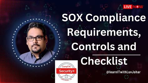 Sox Compliance Requirements Controls Checklist 40 Off