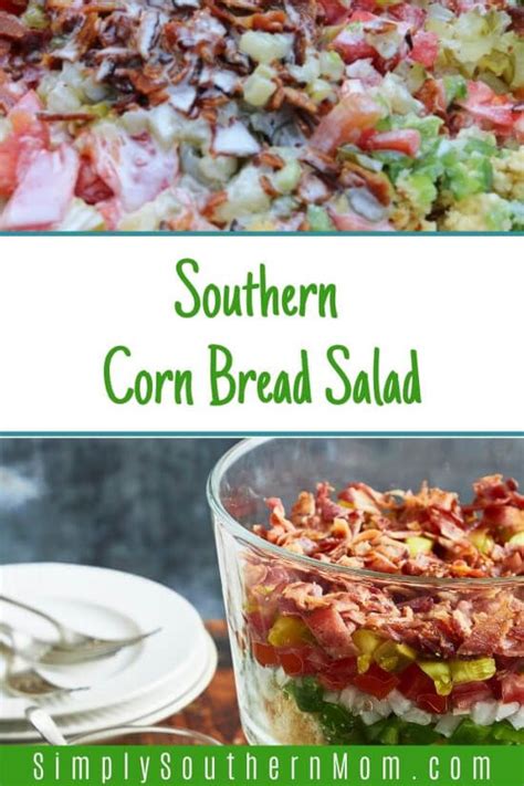 The Best Cornbread Salad Recipe Recipe Cornbread Salad Southern Cornbread Salad Cornbread