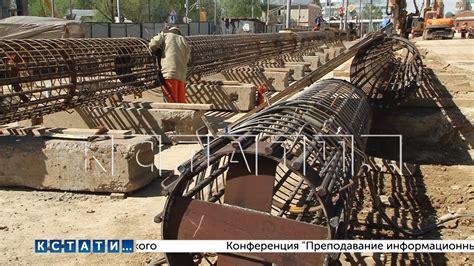 Строительная площадка для новой станции метро на улице Горького ...