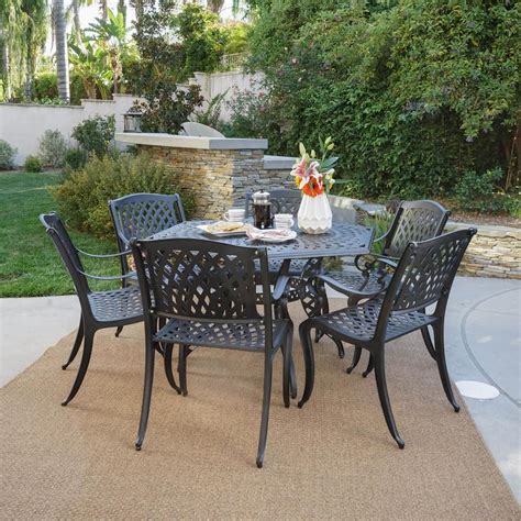 Black Aluminum Outdoor Dining Set