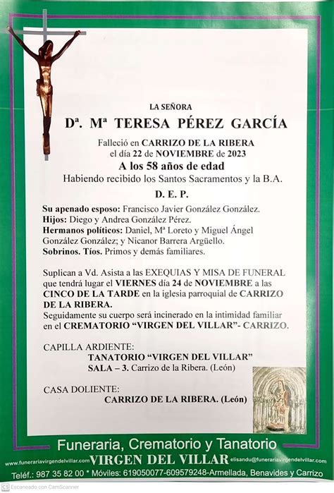 Esquelas Archives Tanatorio Y Funeraria Virgen Del Villar