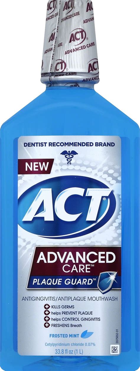 ACT Advanced Care Plaque Guard Antigingivitis Antiplaque Mouthwash