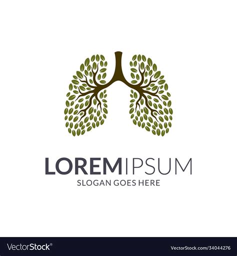 Fresh air for lung logo Royalty Free Vector Image