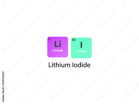 LiI Lithium Iodide Molecule Simple Molecular Formula Consisting Of