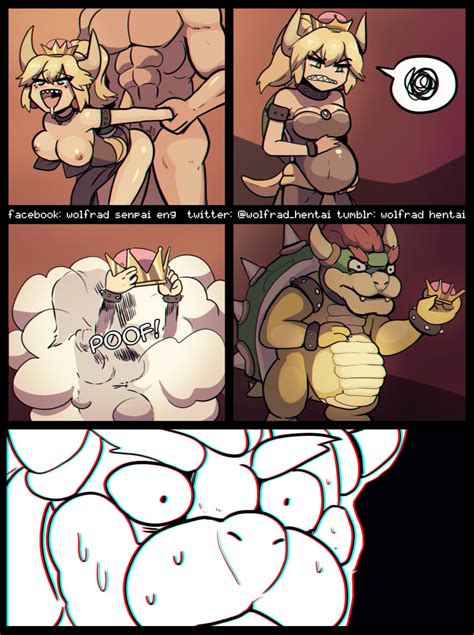 Rule 34 2018 Alternate Species Blonde Hair Blush Bowser Bowsette Breasts Chromatic Aberration