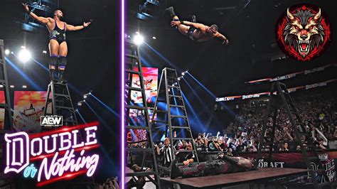 Wardlow Battles Christian Cage In A Ladder Match Tnt Title Aew