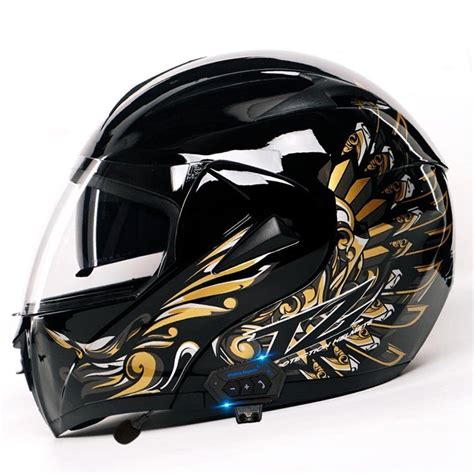 Buy Tallking Bluetooth Integrated Modular Flip Up Full Face Motorcycle Helmet Full Face Flip Up