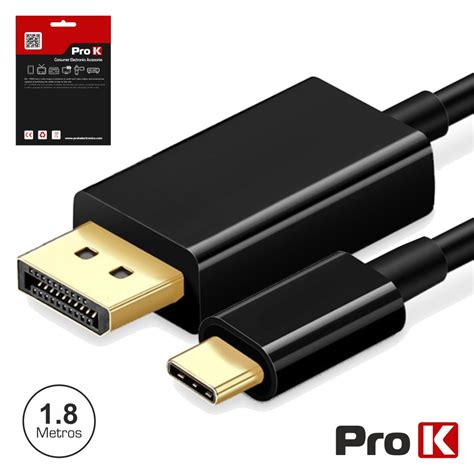 CABO USB C 3 1 MACHO DISPLAYPORT MACHO 1 8M 4K 60HZ PROK