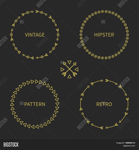 Set Gold Hand Drawn Vector And Photo Free Trial Bigstock