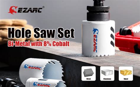 Ezarc Bi Metal Hole Saw Kit Piece Hole Saws Set Cobalt Drill Hole