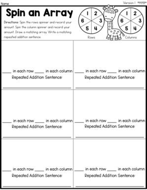 Repeated Addition Spin An Array Education To The Core Premium