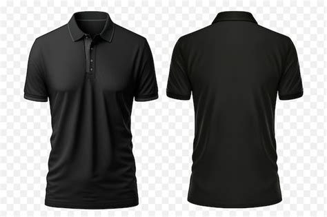 Polos negros delante y detrás Archivo PSD Premium Camisas Negros