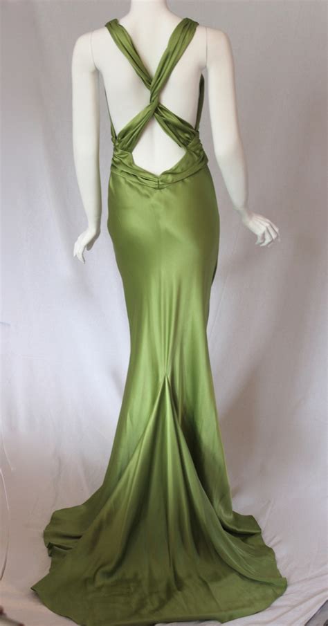 Back Of Nicole Miller Green Gown Green Fashion High Fashion Ballroom