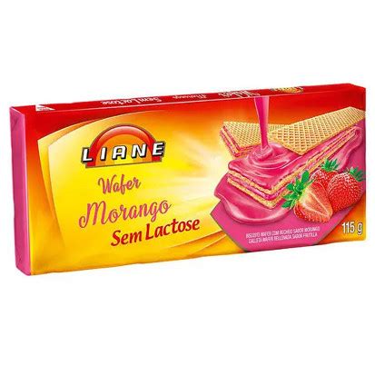 Wafer Sabor Morango Sem Lactose Sem Prote Na Do Leite Liane G