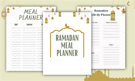 Editable Ramadan Meal Planner Graphic By Freia Art Design · Creative