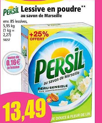 Promo Lessive En Poudre Au Savon De Marseille Persil Chez Norma