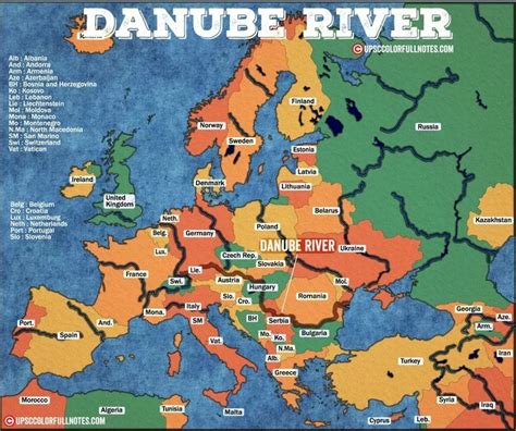 World Map Danube River