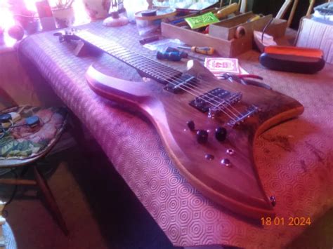 Wide Neck Electric Guitar A Customised Rustic Style £427 00 Picclick Uk