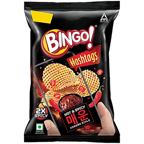 Buy Bingo Hashtags Korean Style Hot Spicy Potato Chips Online At Best Price Of Rs