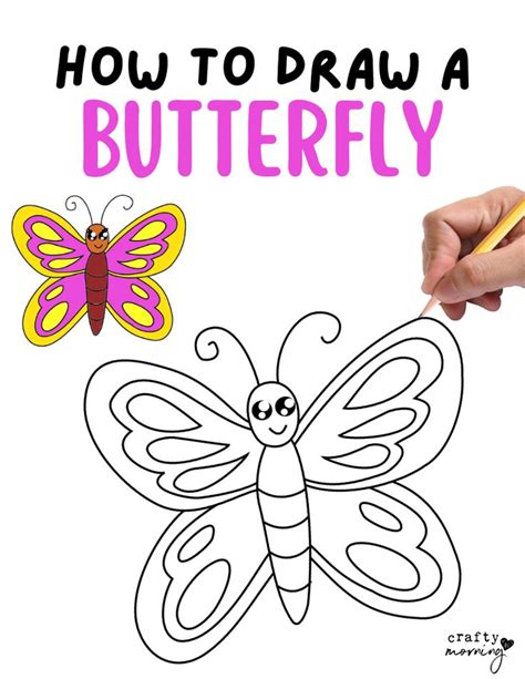 How To Draw A Butterfly Easy Step By Step In 2023 Easy Butterfly