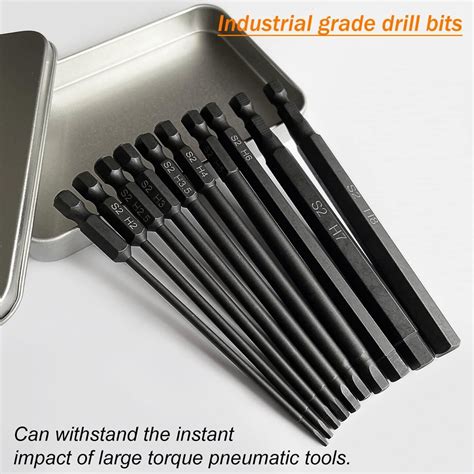 Hex Head Allen Wrench Drill Bit Set Pc Metric Ptslkhn Upgraded