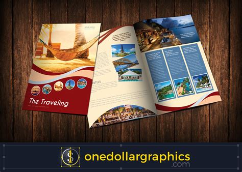 Bi Fold Travel Brochure Template Design In Illustrator Ai And Indesign