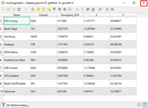 Eine Tabelle Mit XY Koordinaten Visualisieren QGIS Basics Lektion 3