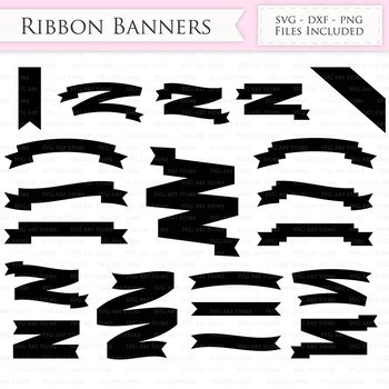 Ribbon Banners Svg Text Banners Svg Cutting Files Cricut And Silhouette