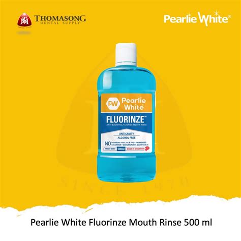 Jual Pearlie White Anti Bacterial Fluoride Mouth Rinse 500 Ml Kumur